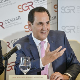José Rolando Álvarez Valbuena, presidente de SGR-CESGAR, durante la presentación del informe