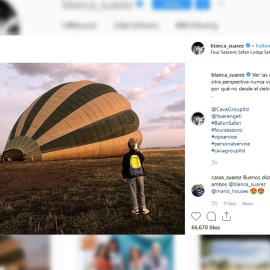 Blanca Suárez se despierta "desde el cielo" con Mario Casas