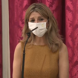 Yolanda Díaz, sobre Ceuta: "Recordemos que hablamos de personas, de derechos humanos"