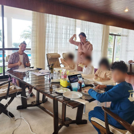 Georgina Rodríguez muestra a sus pequeños ayudantes de cocina