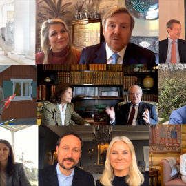 Los Reyes participan en la felicitación sorpresa a la Reina Margarita