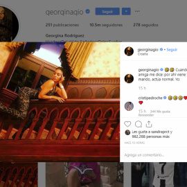 La sensual foto de Georgina en sus vacaciones