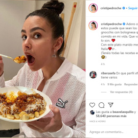 Cristina Pedroche viaja a Italia con los gnocchis de David Muñoz