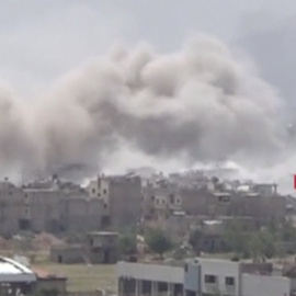 Explosión en el centro de Damasco provocado por el ejército sirio./REUTERS