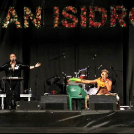 La banda catalana Émbolo, en su concierto en San Isidro.