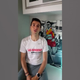 El atleta Camilo Santiago agradece la labor de sanitarios y Policía