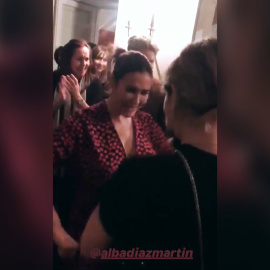 Vicky Martín Berrocal de celebración con su hija y El Cordobés