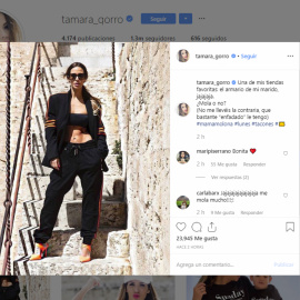 Tamara Gorro posa con ropa "robada" de Ezequiel Garay