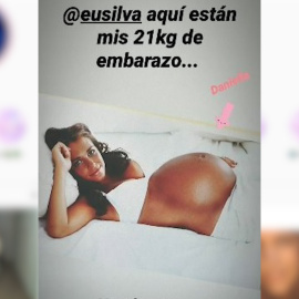 Paula Echevarría muestra una foto de embarazada y con 21 kilos más