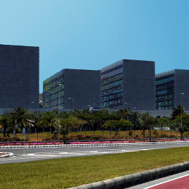 Fachada este de la Ciudad de la Justicia de Gran Canaria.