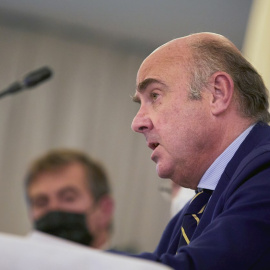 26/11/2021.- El vicepresidente del Banco Central Europeo, Luis de Guindos, durante la inauguración del XXVI Encuentro de Economía de S'Agaró.