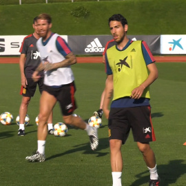 Entrenamiento de la Selección en Las Rozas