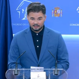Rufián, sobre la presencia de Sánchez en la mesa de diálogo: "El PSOE no hace, al PSOE se le obliga"