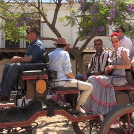 Eva González disfruta de la Romería del Rocío con sus amigos