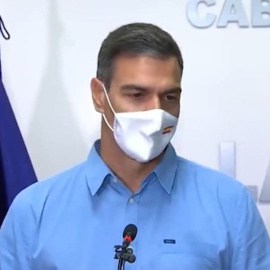 Pedro Sánchez, sobre el volcán de La Palma: "Todos los recursos del Estado están a su disposición"