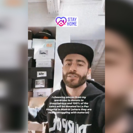 Pelayo Díaz pone a la venta prendas para recaudar fondos