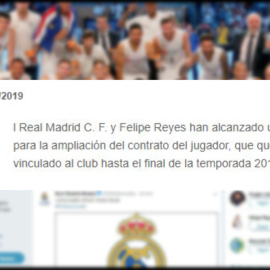 Felipe Reyes renueva un año más con el Real Madrid