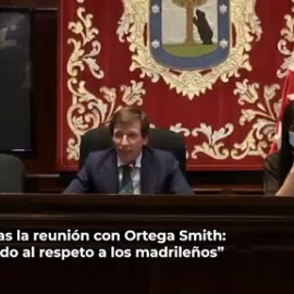 Almeida, tras su reunión con Ortega Smith para hablar de los presupuestos: "Le ha faltado al respeto a los madrileños. Para eso que no venga"