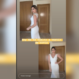 Irene Rosales luce su traje de novia cuatro años después