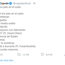 Cepeda comenta las canciones de su próximo disco
