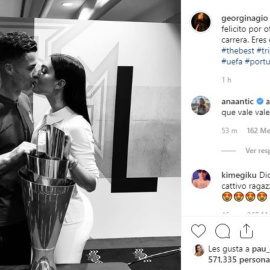 La romántica felicitación de Georgina a Cristiano por su nuevo triunfo