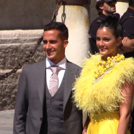 El amarillo y negro triunfan en la boda de Sergio Ramos y Pilar Rubio