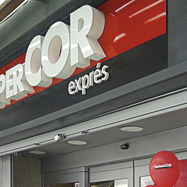 El logo de uno de los supermercados Supercor.