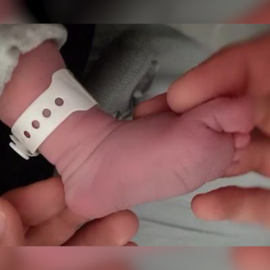 Lorena Gómez y René Ramos dan la bienvenida a su pequeño René