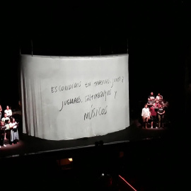 Ensayo de 'Carmina Burana' de La Fura dels Bauls en el Teatro Calderón