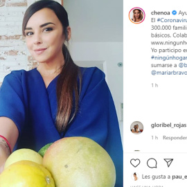 Chenoa pide ayuda para "las 300.000 familias sin alimentos básicos"