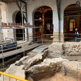 Restos de la única mezquita mudéjar hallada en España