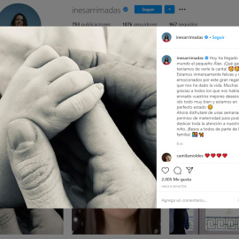 Inés Arrimadas da la bienvenida a su hijo Álex, ¡Enhorabuena!
