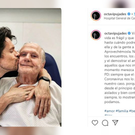 Octavi Pujades cuida de su padre, ahora ingresado en el hospital