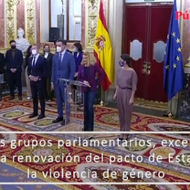 Todos los grupos parlamentarios, excepto Vox, acuerdan la renovación del pacto de Estado contra la violencia de género