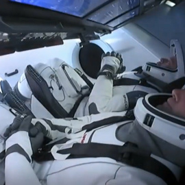 Dos astronautas parten a la Estación Espacial en una Crew Dragon de SpaceX