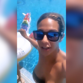 Tamara Gorro disfruta del día de piscina y 'unicornio challenge' 