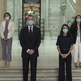 Los Reyes continúan con su agenda oficial en la Biblioteca Nacional