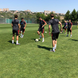 Entrenamiento de la Sub-19 antes de enfrenterse a Portugal