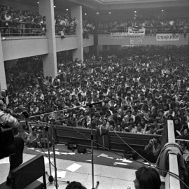 Concierto de Raimon en la Complutense de Madrid en mayo de 1968. EFE