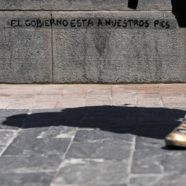 Pequeña pintada en la Puerta del Sol de Madrid en mayo de 2011.- FERNANDO SÁNCHEZ