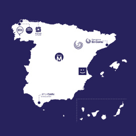 Mapa de los ayuntamientos del cambio.- CÉSAR MEDINA