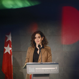 La presidenta de la Comunidad de Madrid, Isabel Díaz Ayuso, en la presentación de un libro este martes.