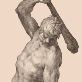 Ilustración: ‘Hércules mata a la Hidra de Lerna’, reproducción en grabado
de una pieza de escultura de Adriaen de Vries (ca. 1633 - 1679)