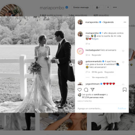 María Pombo y Pablo Castellano, la felicidad un año después de su boda