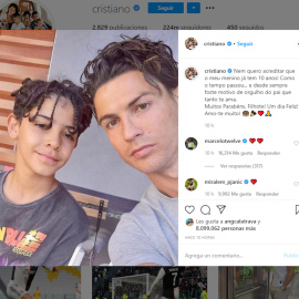 Las tiernas felicitaciones de Cristiano Ronaldo y Georgina a Cristiano Junior