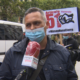 Manifestación de trabajadores de Nissan en Barcelona