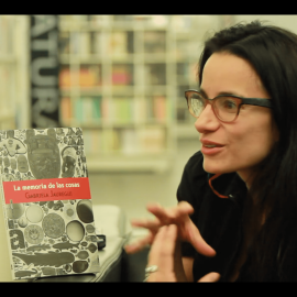 Gabriela Jaúregui durante una entrevista