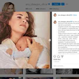 Ana Obregón: "Hoy el cielo se iluminará con 28 velas inmensas como tú"