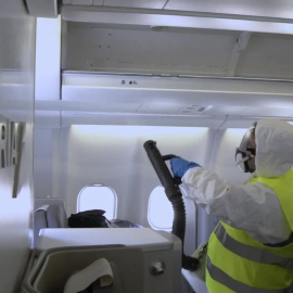 Iberia refuerza la limpieza en los aviones