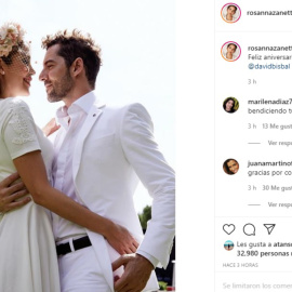 Rosanna Zanetti y David Bisbal celebran su segundo aniversario de boda